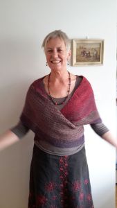 Manja wearing Shawl 2015